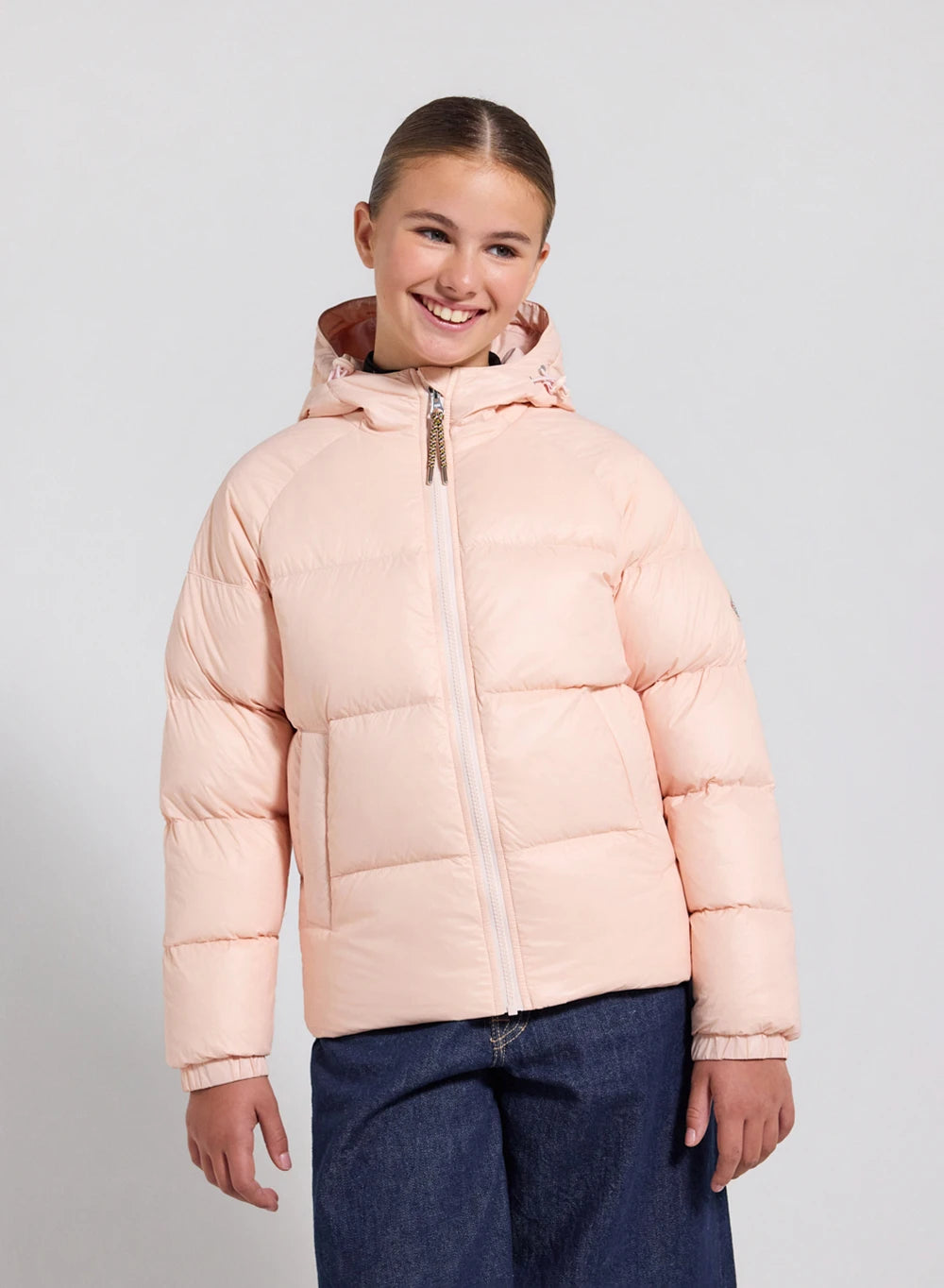 Doudoune à capuche enfant Pyrenex Sten rose pale