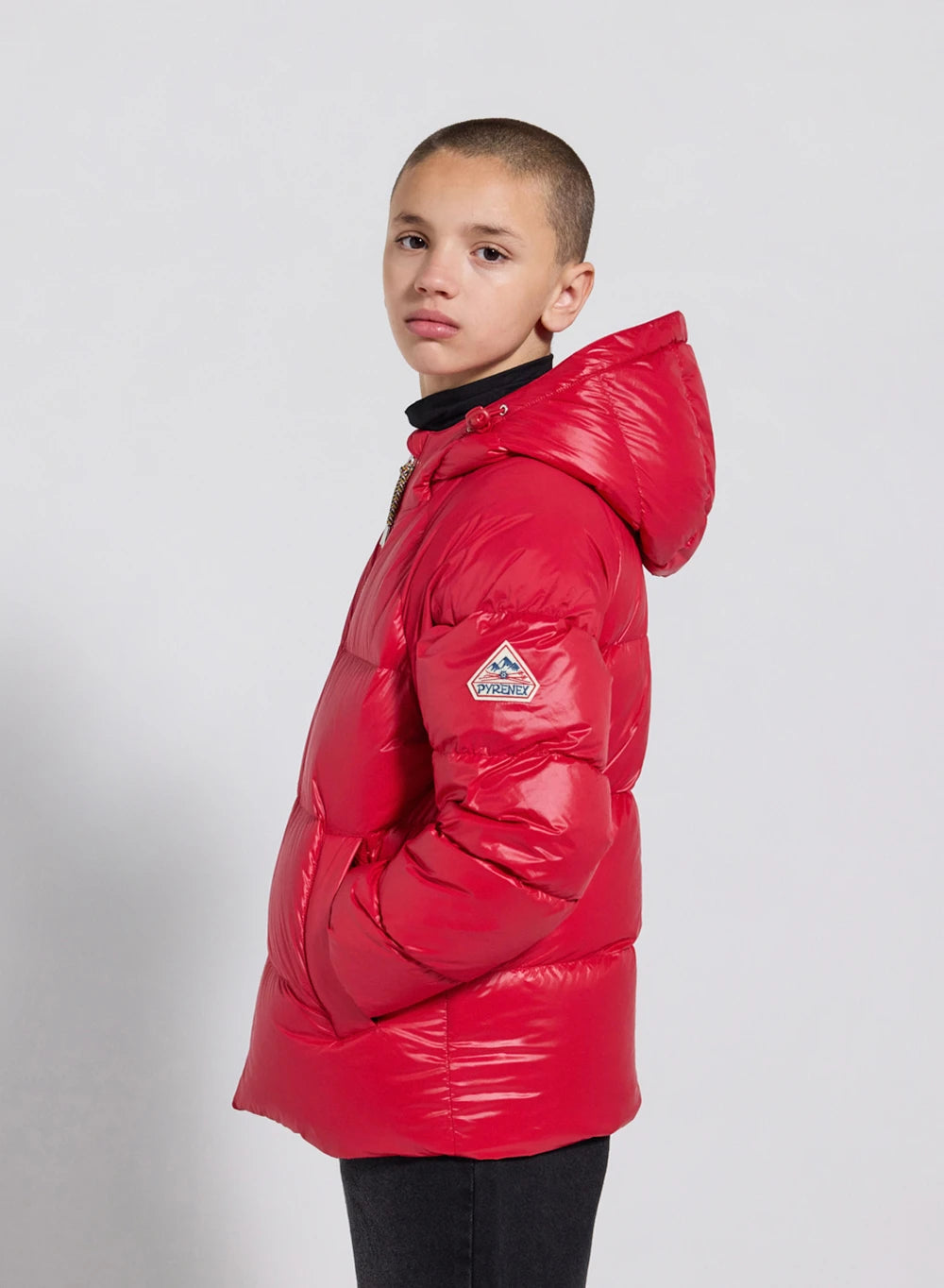 Doudoune à capuche enfant Pyrenex Sten rouge