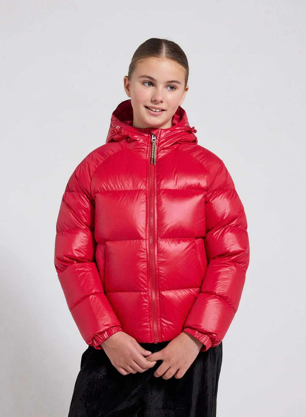 Doudoune à capuche enfant Pyrenex Sten rouge