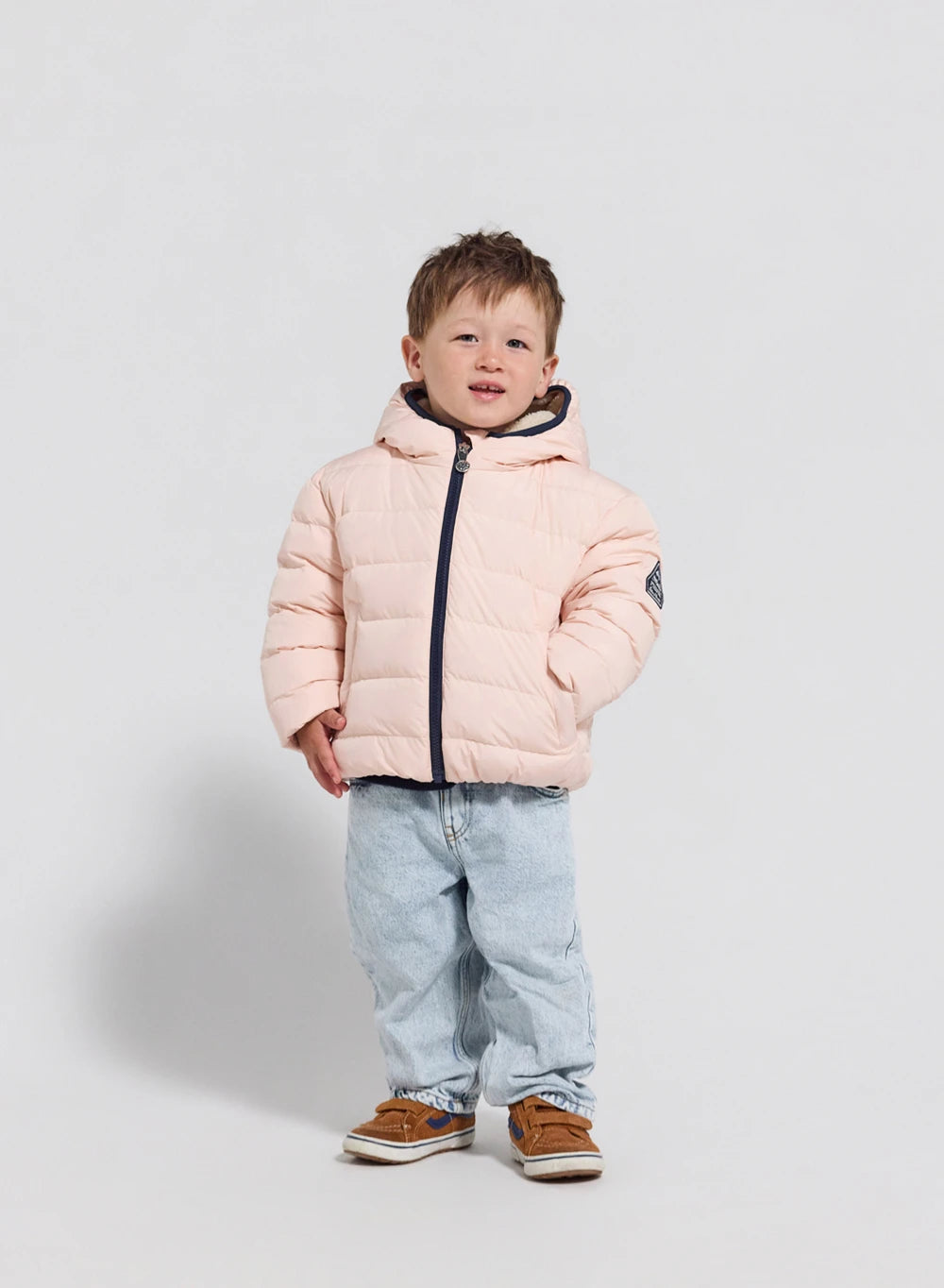 Doudoune à capuche Tartine & Chocolat x Pyrenex enfant Noa rose clair
