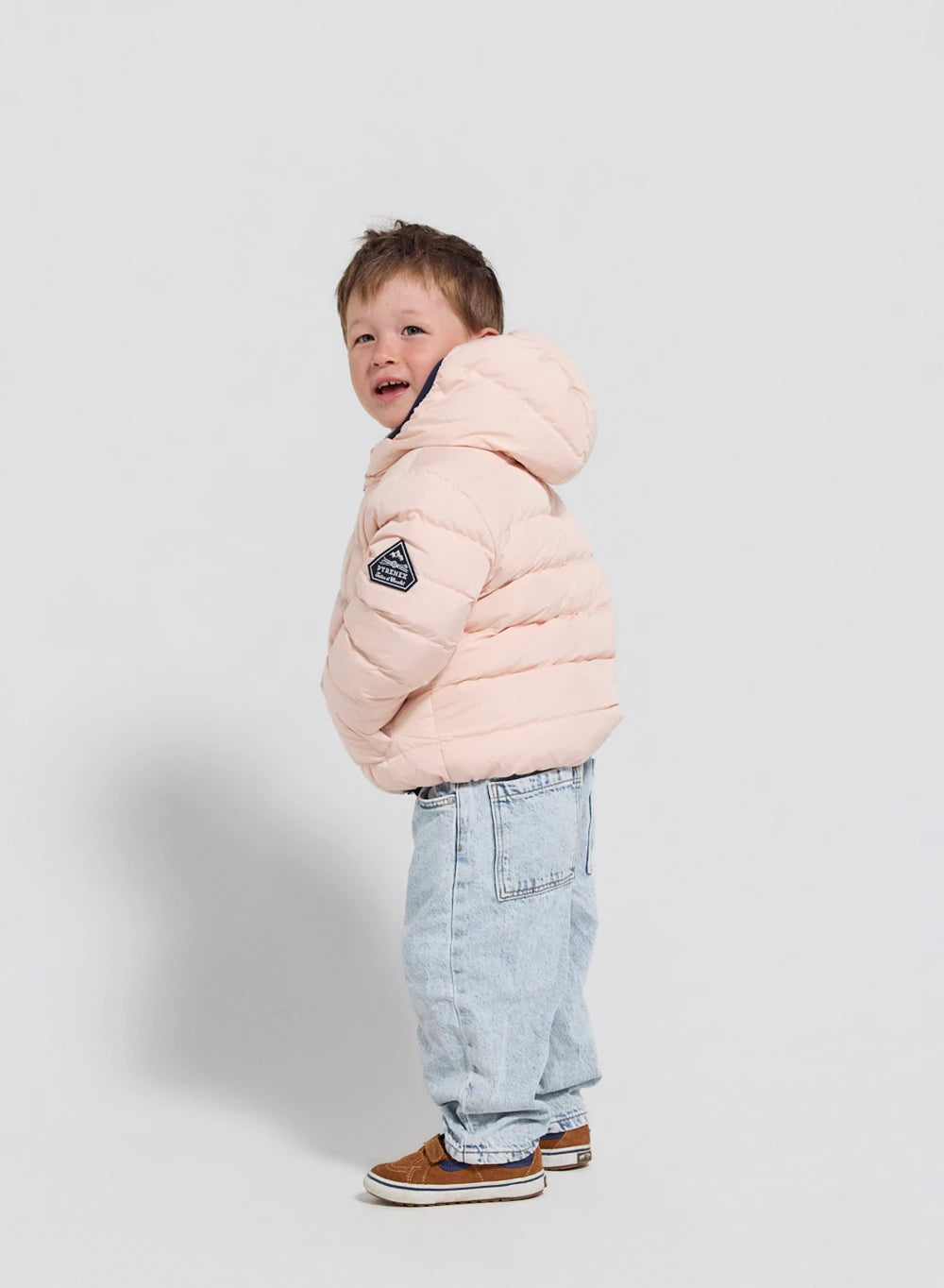 Doudoune à capuche Tartine & Chocolat x Pyrenex enfant Noa rose clair