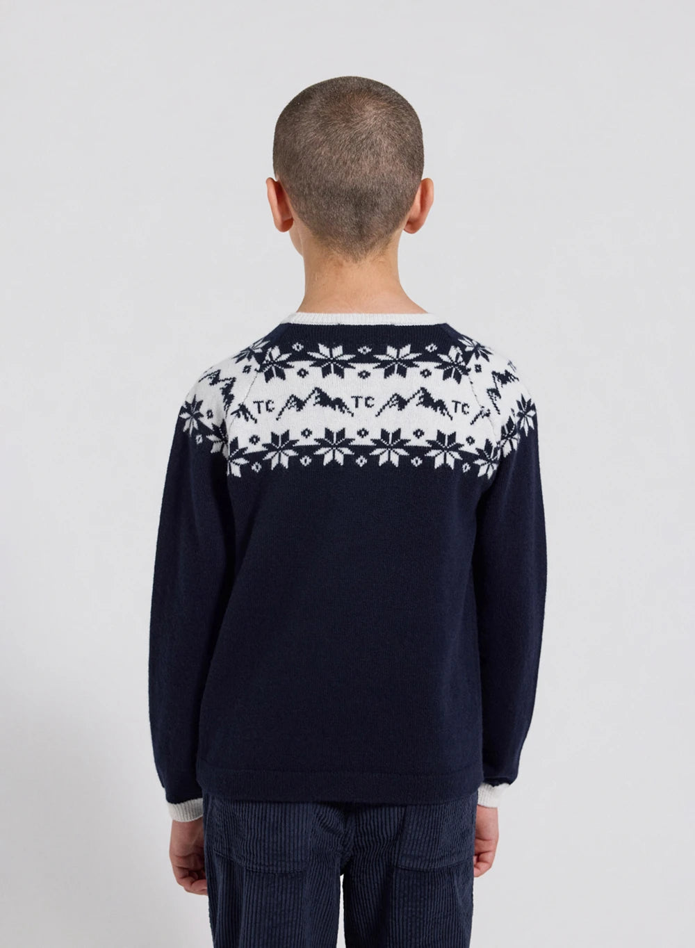 Pull en laine Tarine & Chocolat x Pyrenex Chris bleu marine