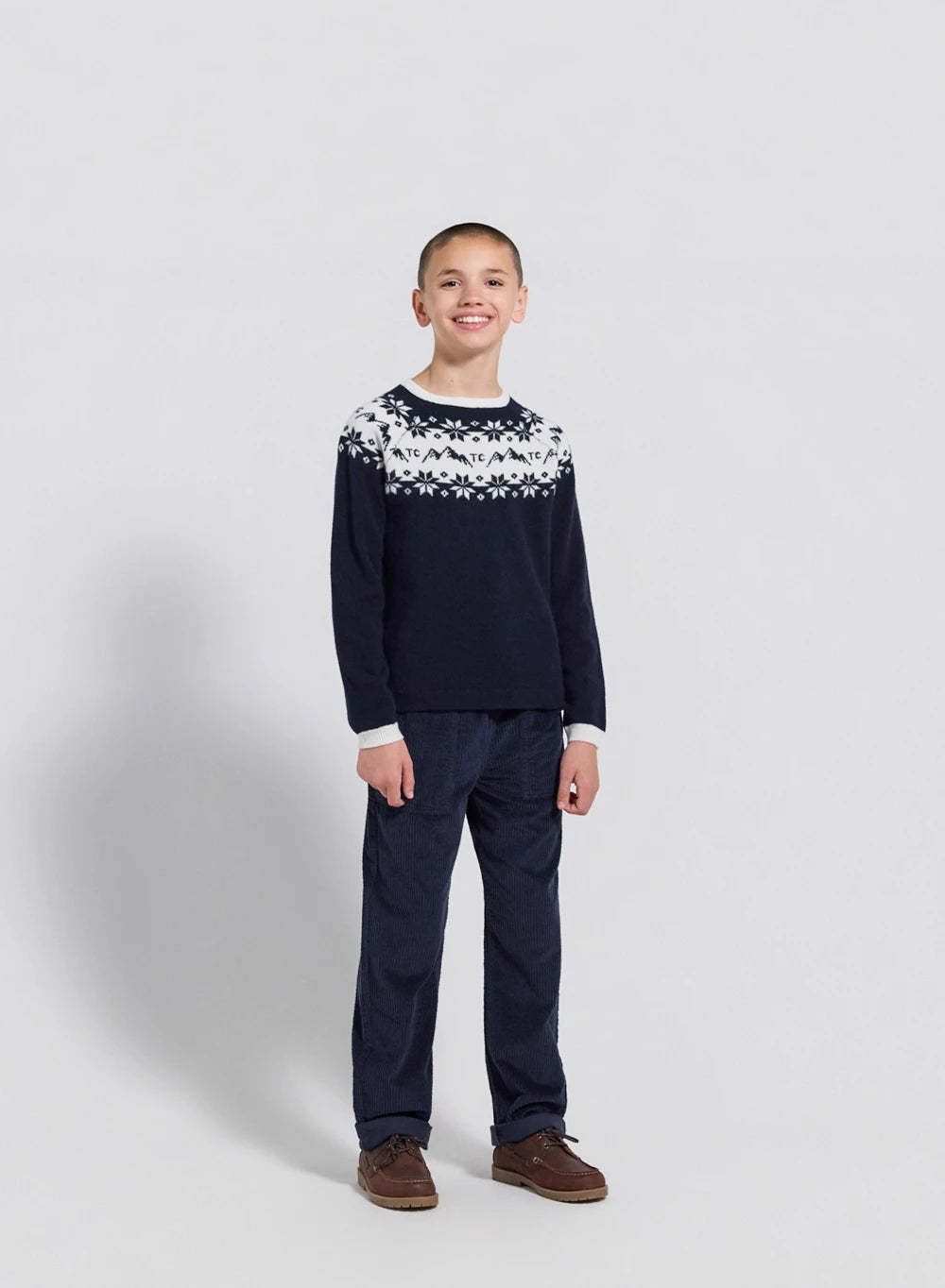 Pull en laine Tarine & Chocolat x Pyrenex Chris bleu marine