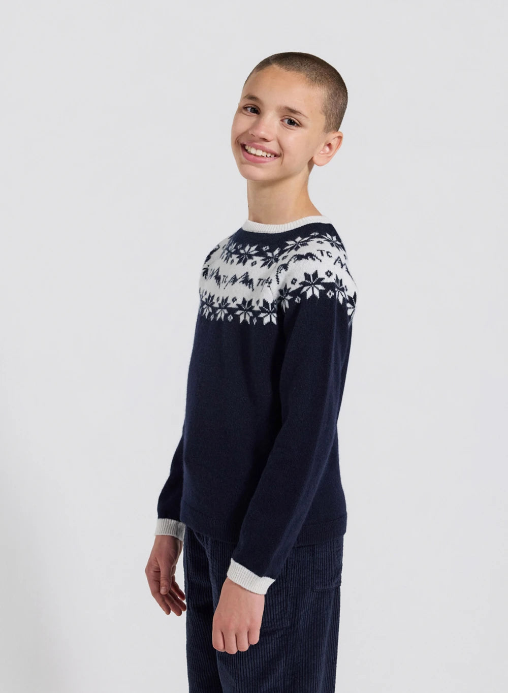 Pull en laine Tartine & Chocolat x Pyrenex Chris bleu marine-3