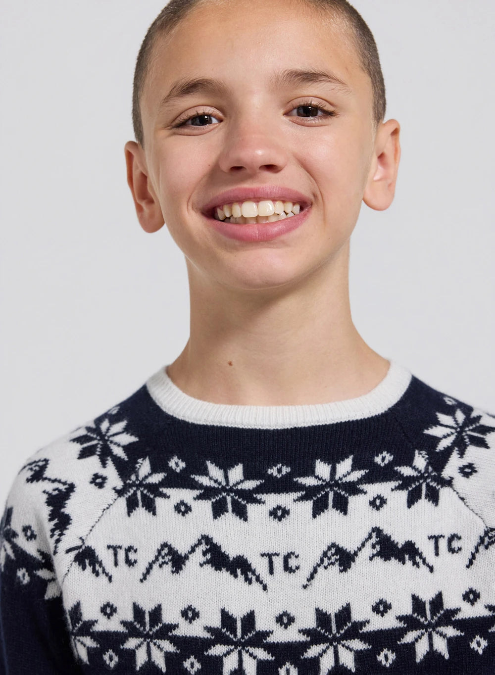 Pull en laine Tartine & Chocolat x Pyrenex Chris bleu marine-5