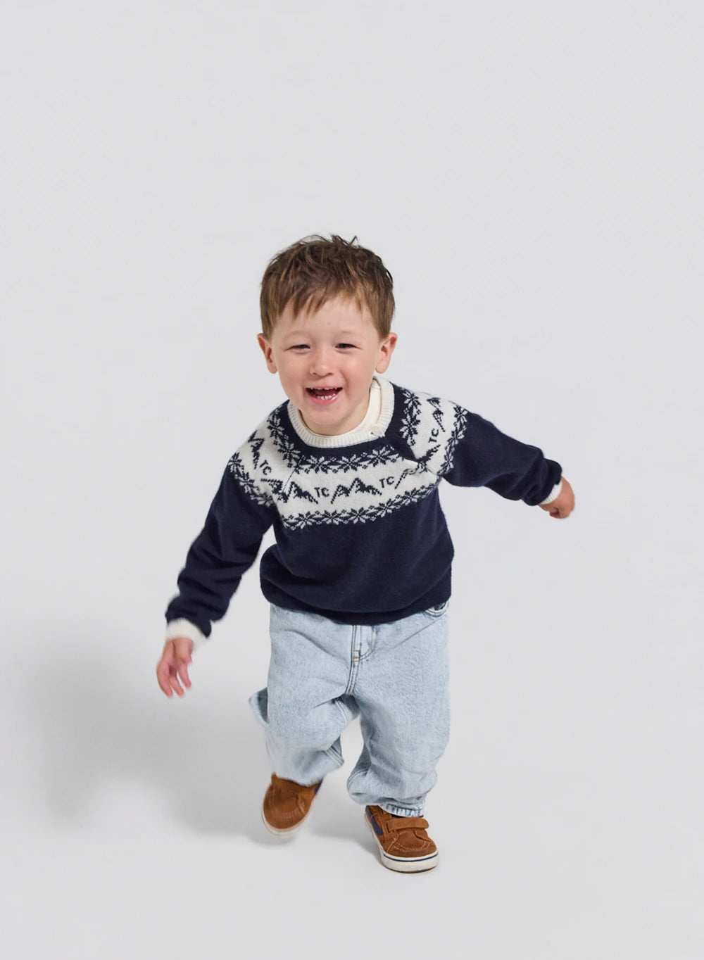 Pull en laine Tartine & Chocolat x Pyrenex enfant Andréa bleu marine-4
