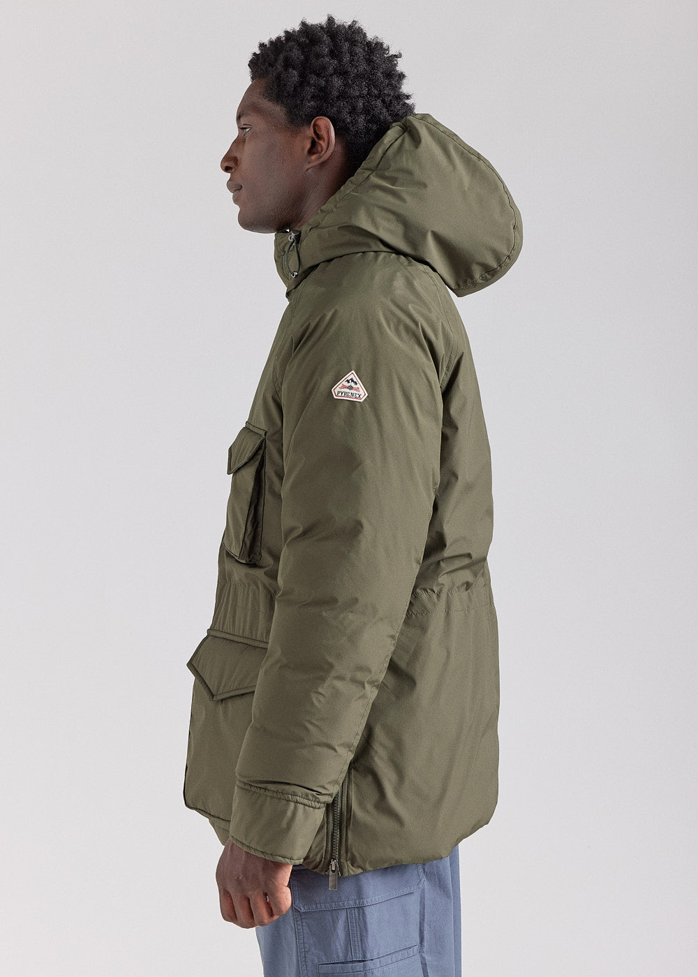 Pyrenex Bazus men's parka in natural khaki down-3