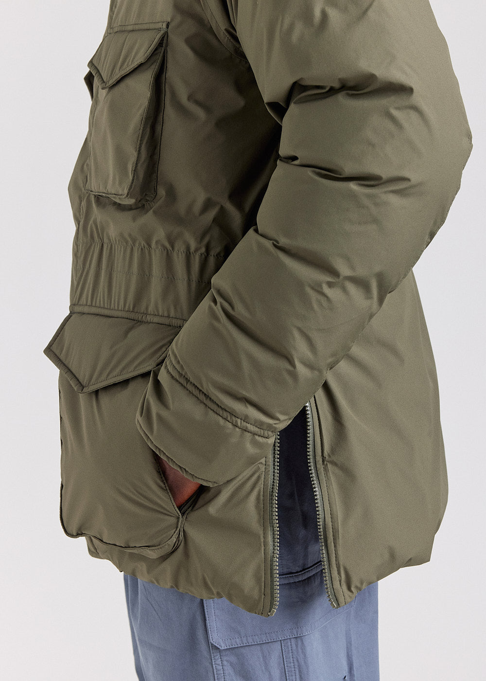 Pyrenex Bazus men's parka in natural khaki down-4