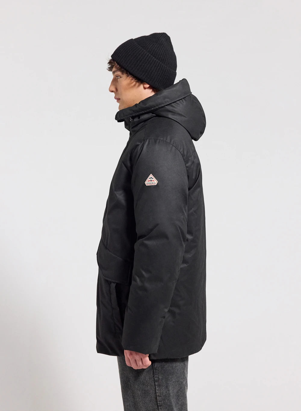 Gesteppte Herren-Parka-Jacke mit Kapuze Pyrenex Fingal Schwarz