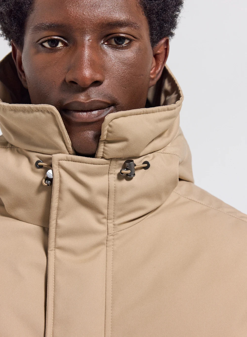 Gesteppte Kapuzenparka für Herren Pyrenex Fingal hellbeige-5