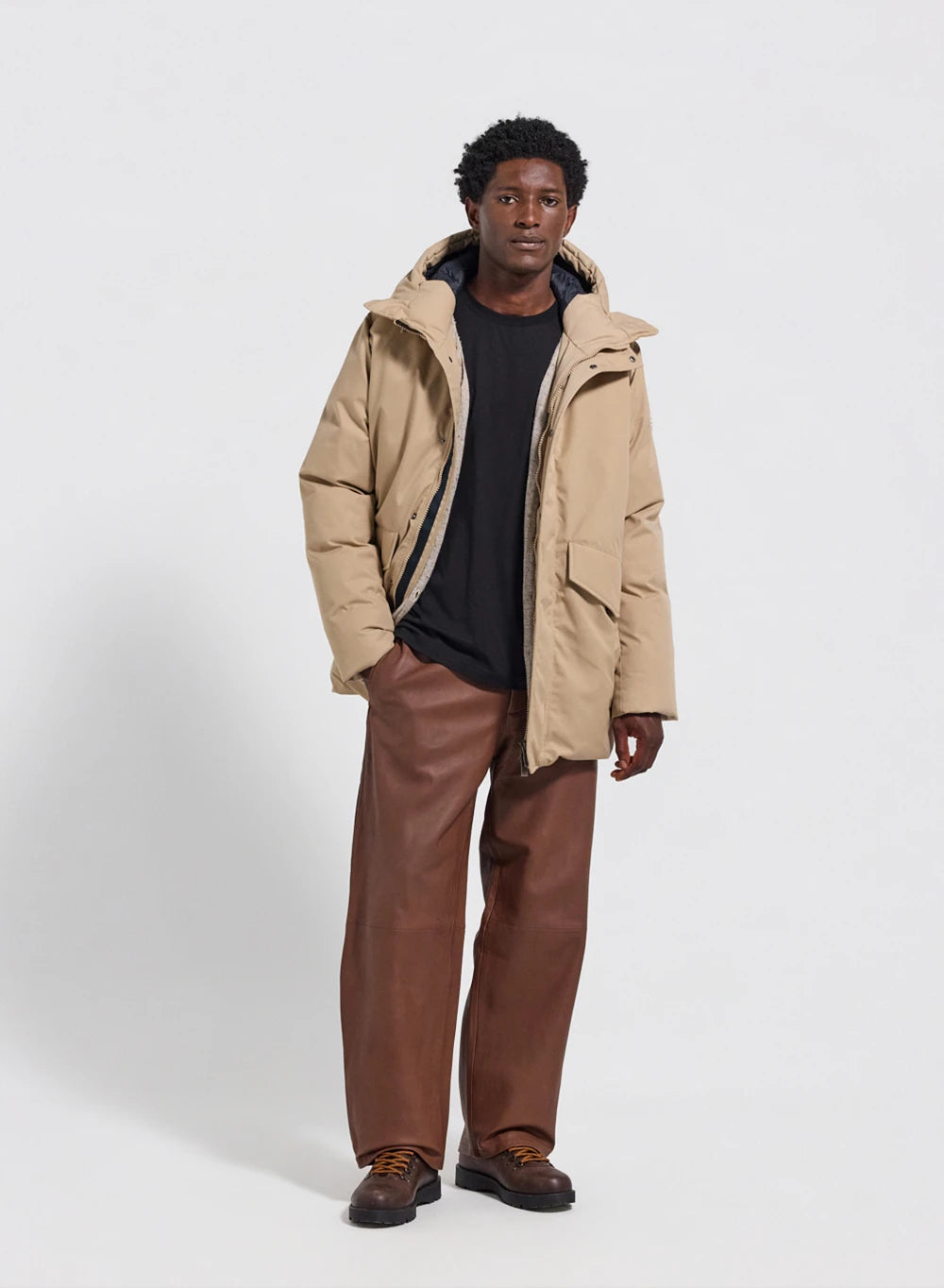 Gesteppter Parka mit Kapuze für Herren Pyrenex Fingal hellbeige