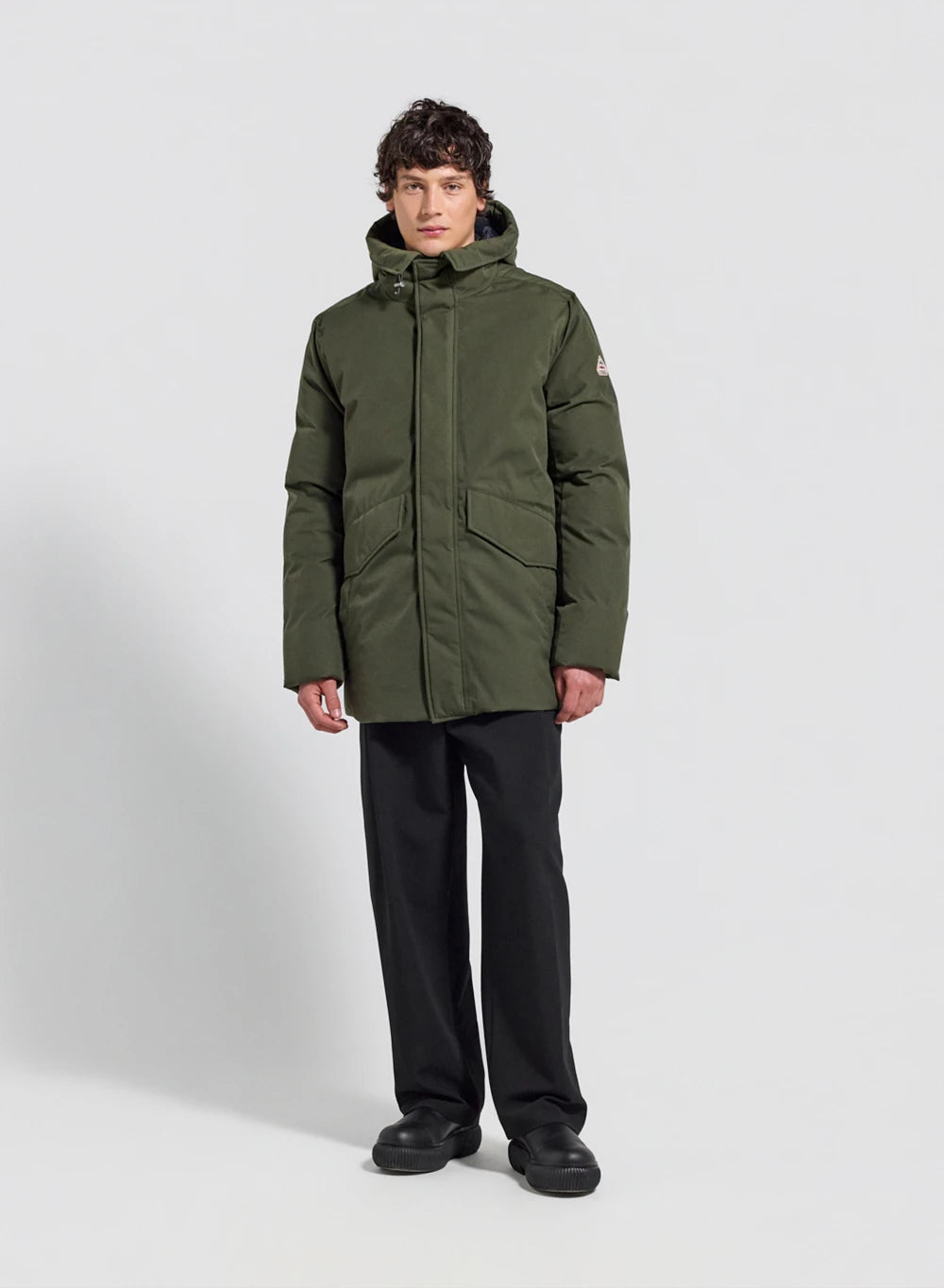 Gesteppte Parka mit Kapuze für Herren Pyrenex Fingal dunkelkhaki