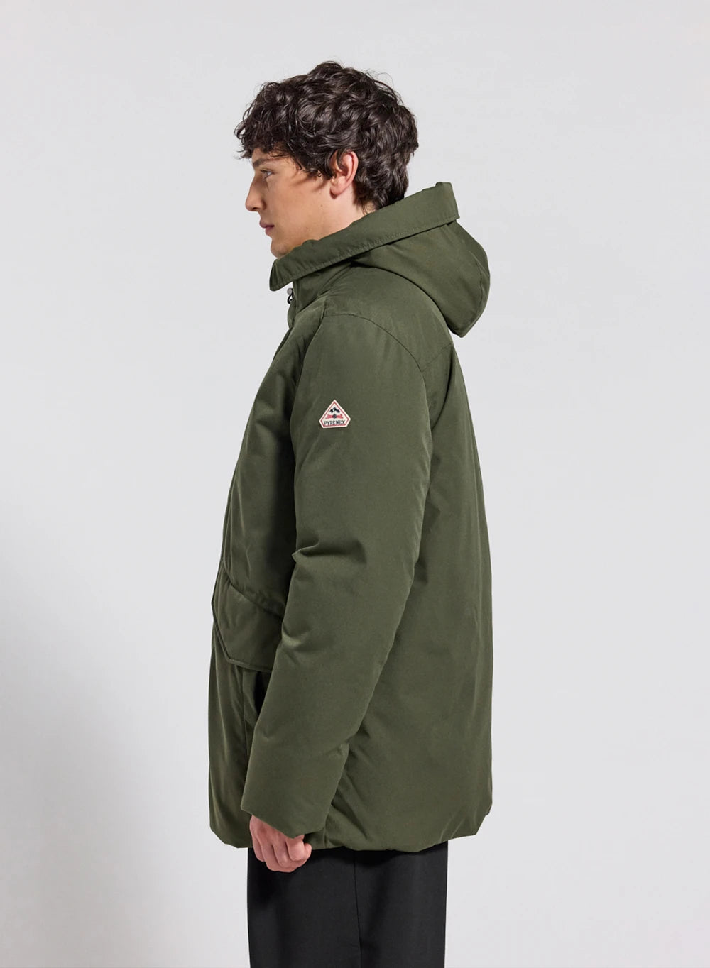 Gesteppte Kapuzen-Parka für Herren Pyrenex Fingal Dunkelkhaki-4