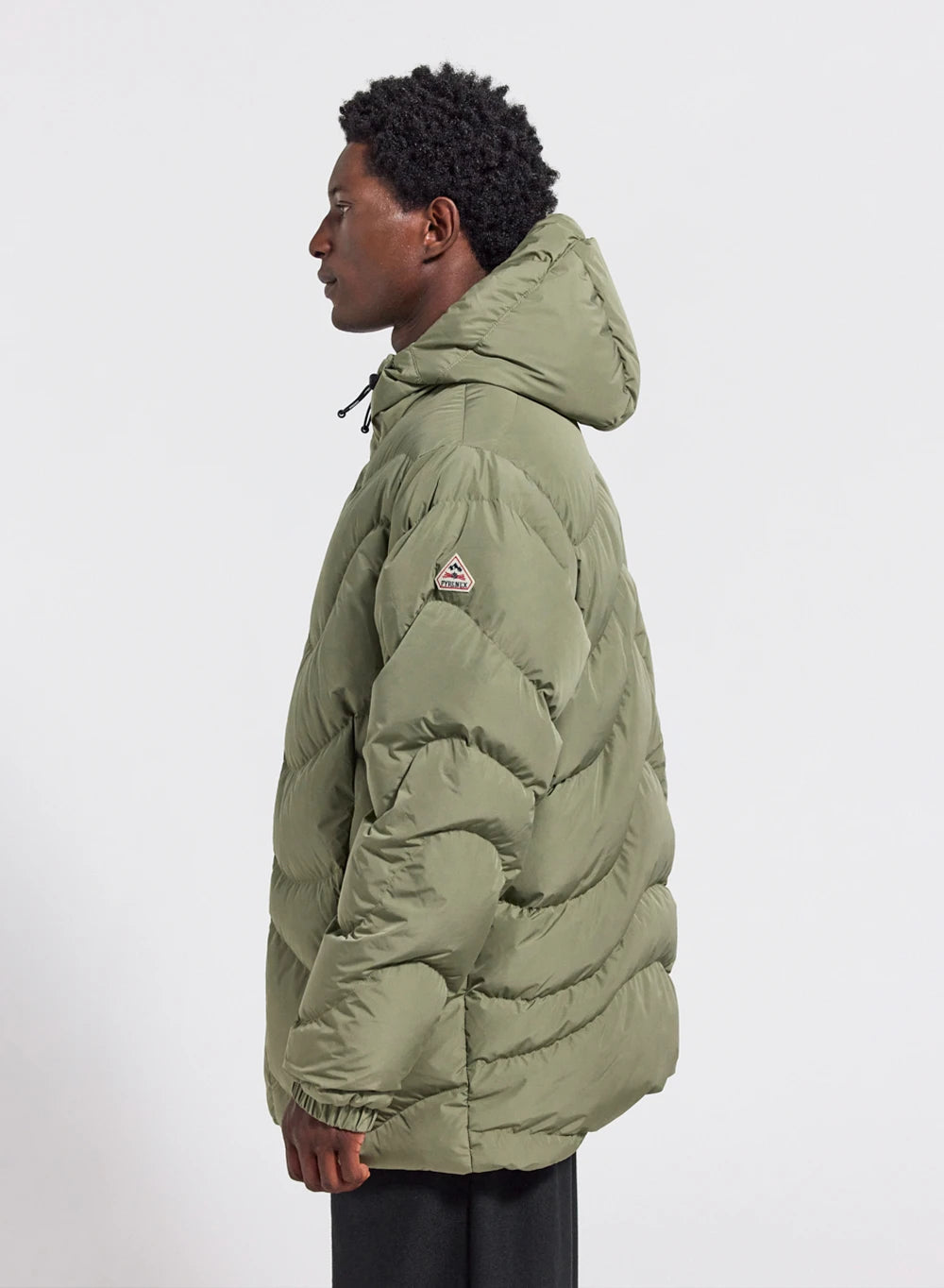 Pyrenex Mourtis men’s hooded down jacket in light khaki-4