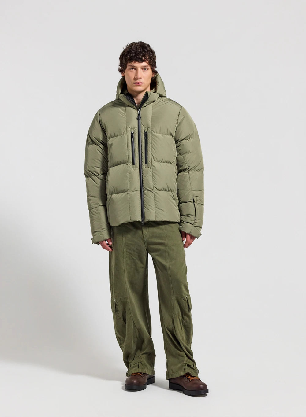 Doudoune à capuche homme Pyrenex Impulse kaki clair