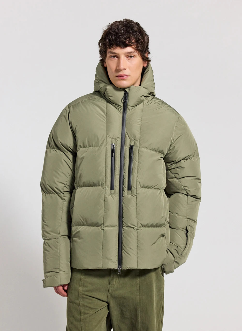 Doudoune à capuche homme Pyrenex Impulse kaki clair