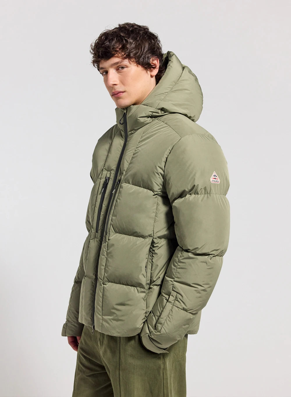 Doudoune à capuche homme Pyrenex Impulse kaki clair