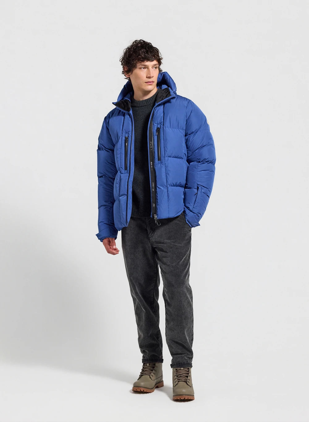 Doudoune à capuche homme Pyrenex Impulse bleu électrique