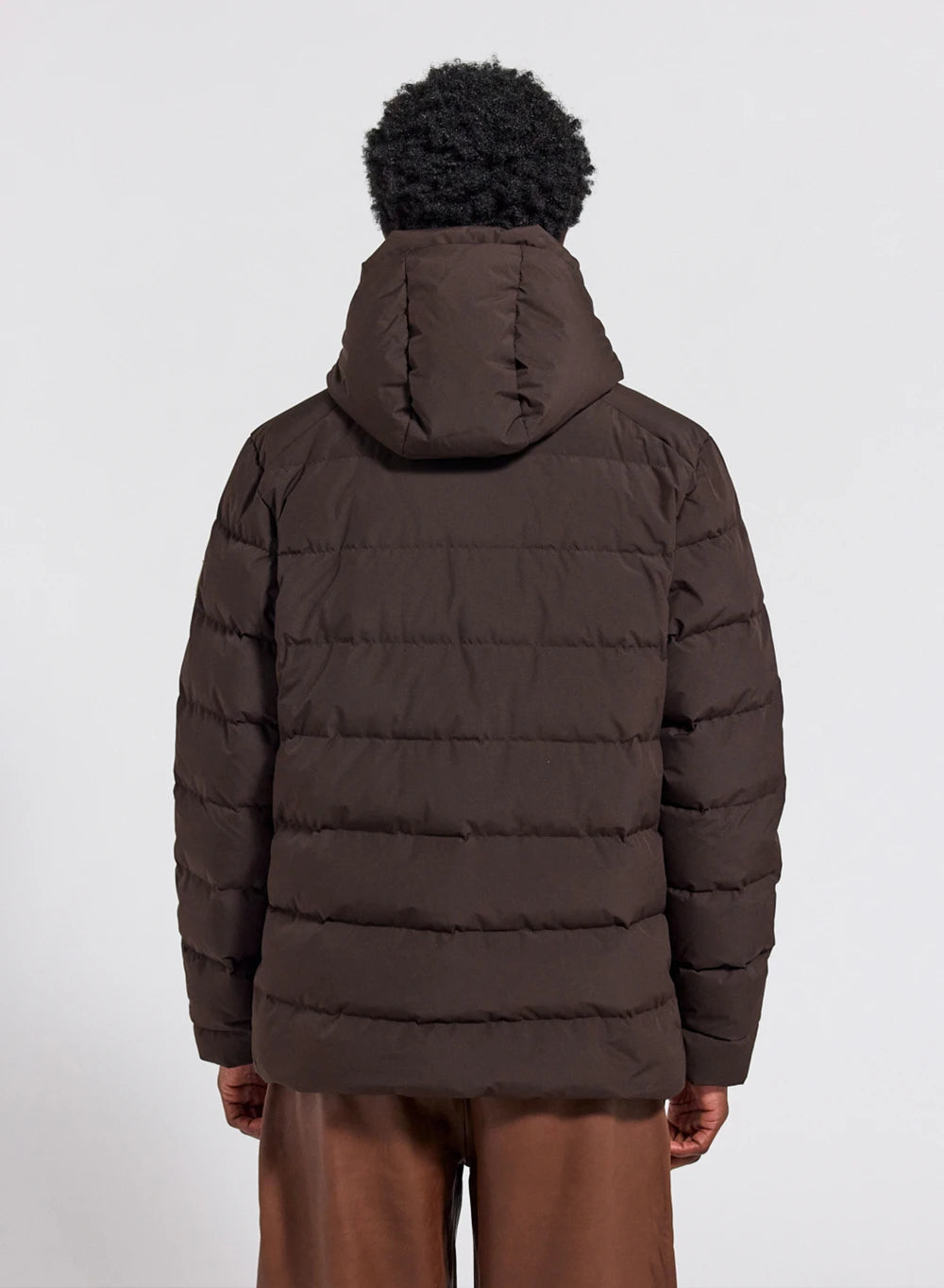 Herren-Daunenjacke mit Kapuze Pyrenex Kepler Dunkelbraun