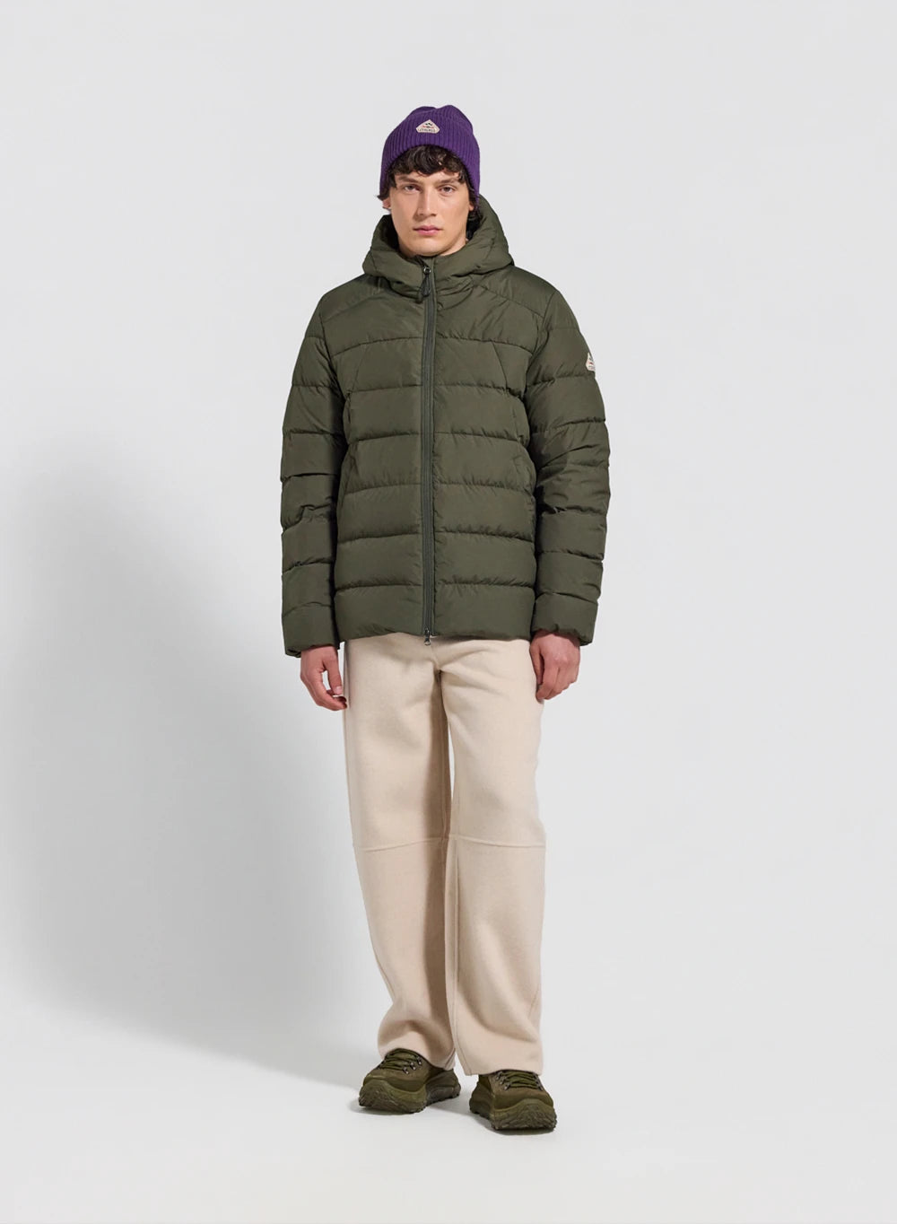 Doudoune à capuche homme Pyrenex Kepler kaki foncé