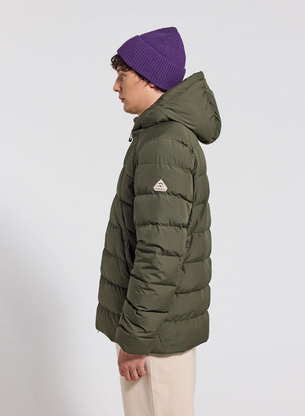 Doudoune à capuche homme Pyrenex Kepler kaki foncé