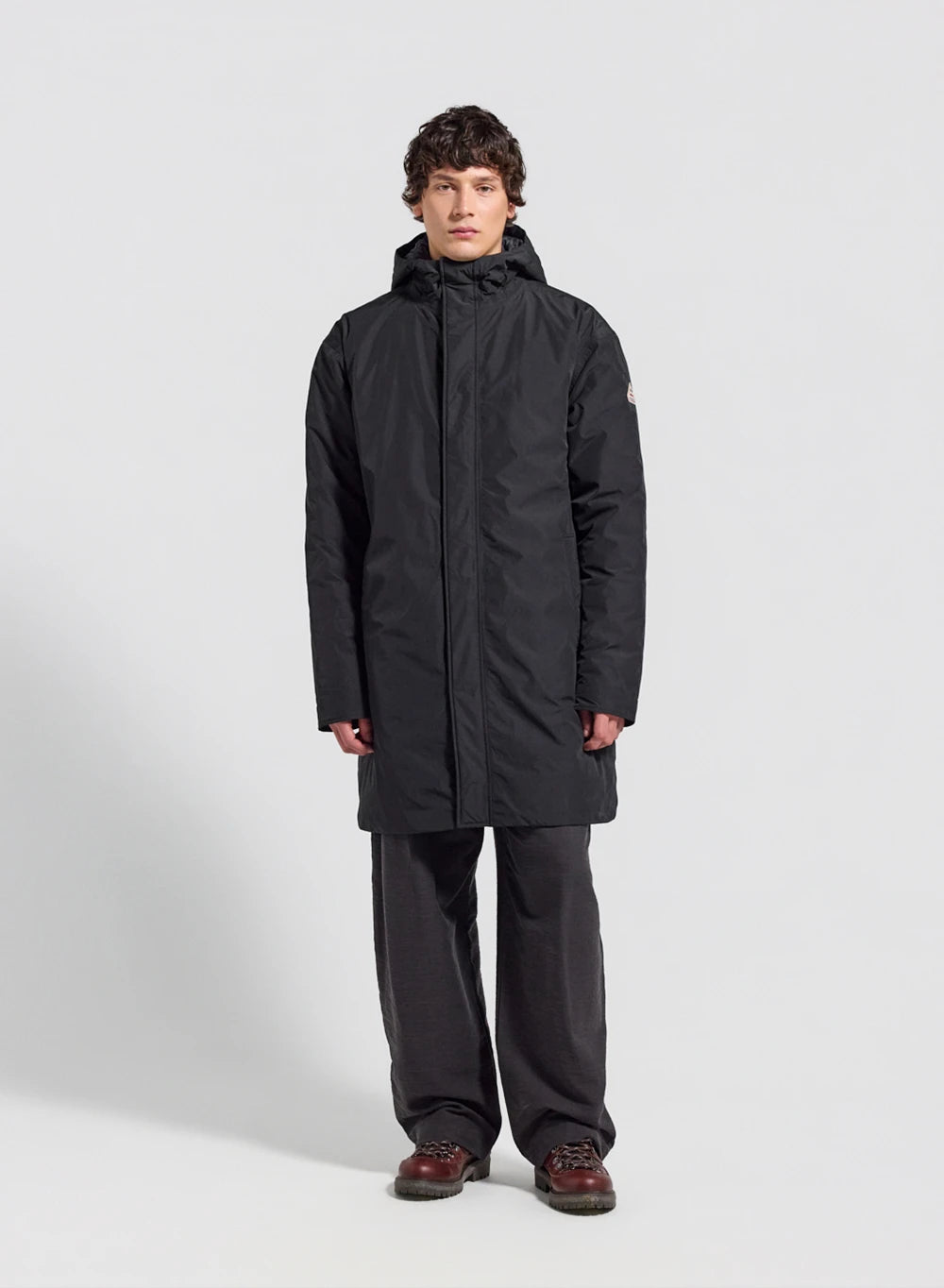 Parka matelassée imperméable longue pour homme Pyrenex Puigmal noire-1