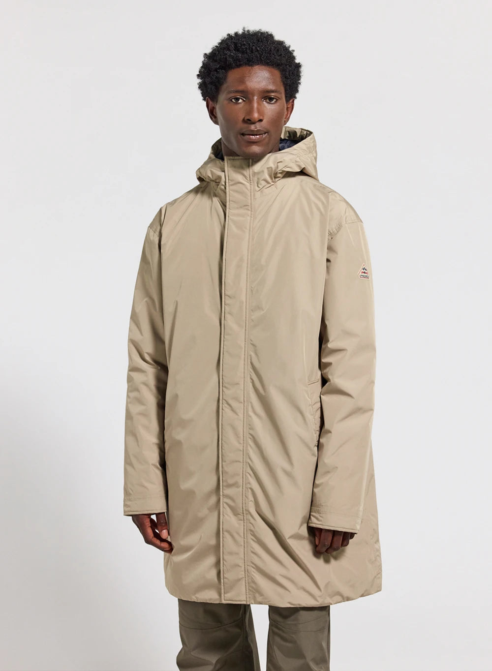 Parka matelassée imperméable longue pour homme Pyrenex Puigmal beige clair-1