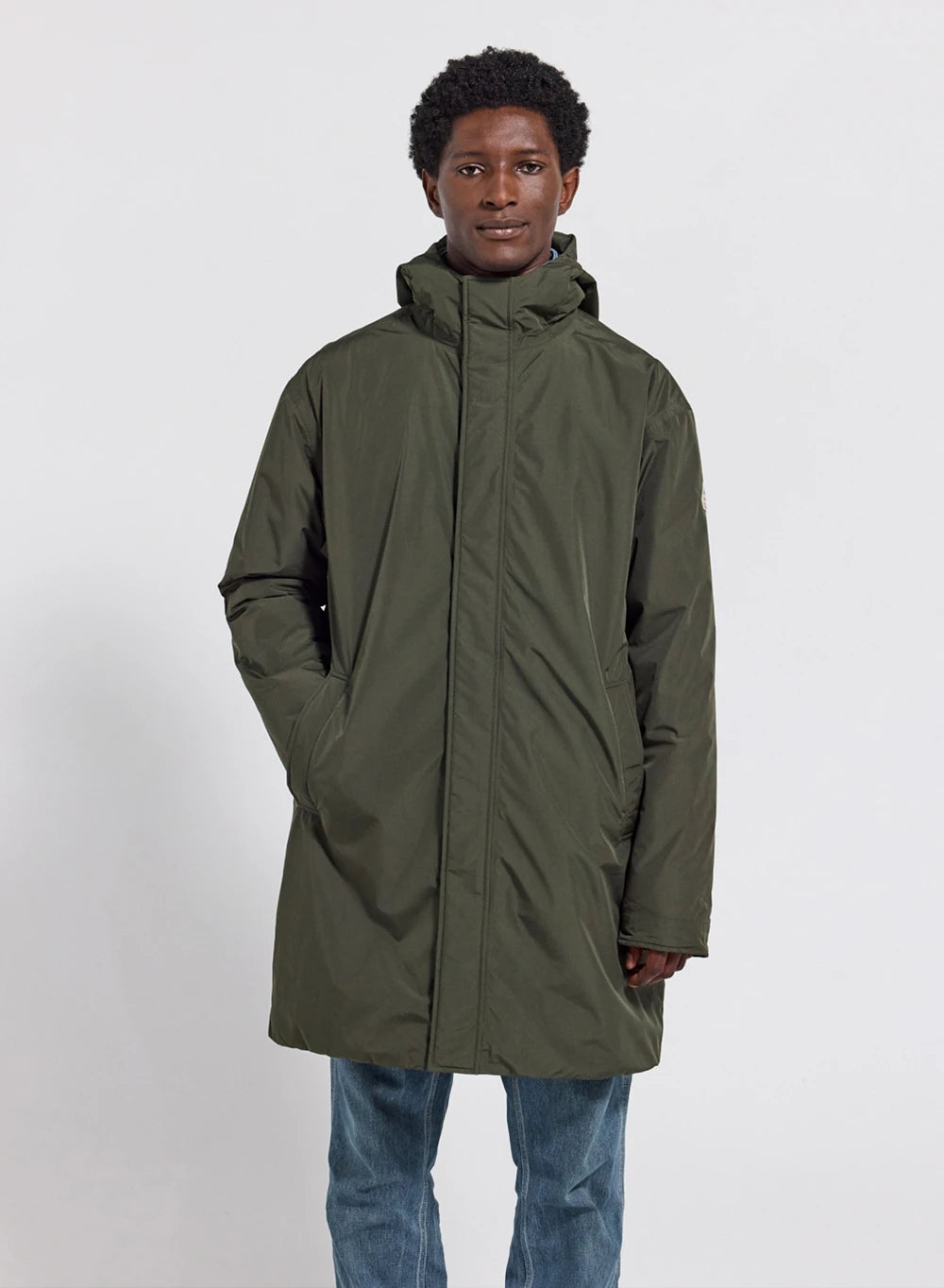 Parka matelassée imperméable longue pour homme Pyrenex Puigmal kaki foncé