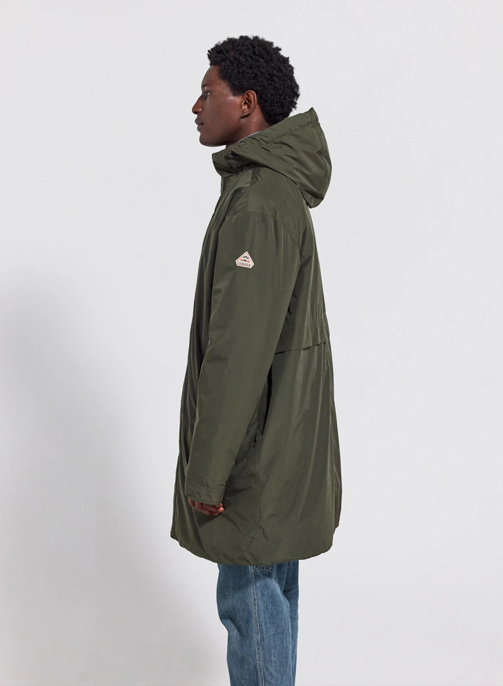 Parka matelassée imperméable longue pour homme Pyrenex Puigmal kaki foncé