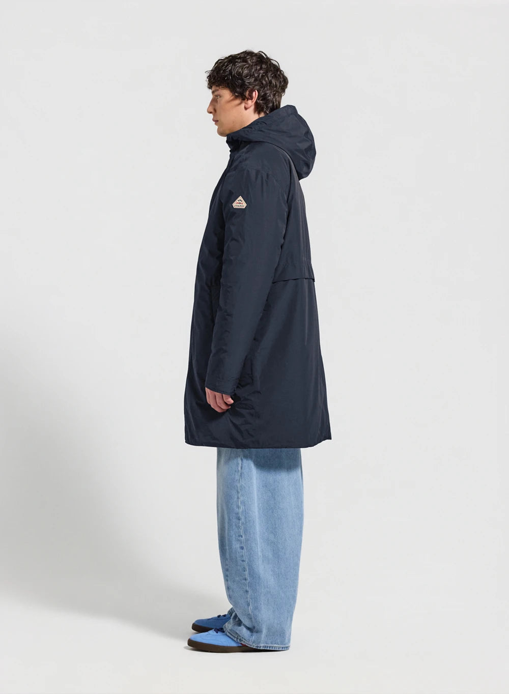 Parka matelassée imperméable longue pour homme Pyrenex Puigmal bleu foncé