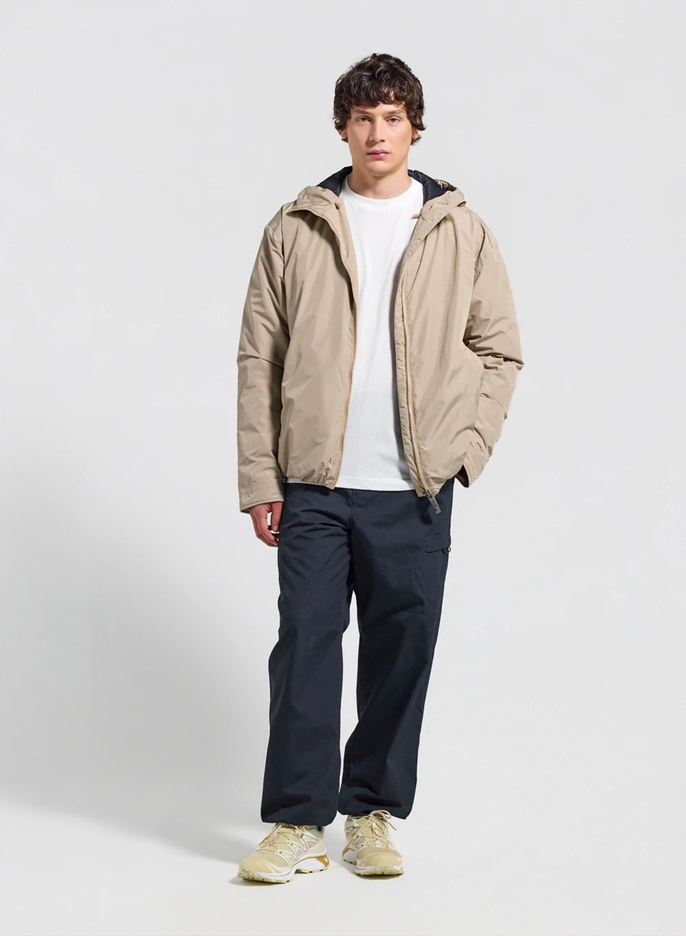 Parka matelassée imperméable pour homme Pyrenex Puigmal beige clair
