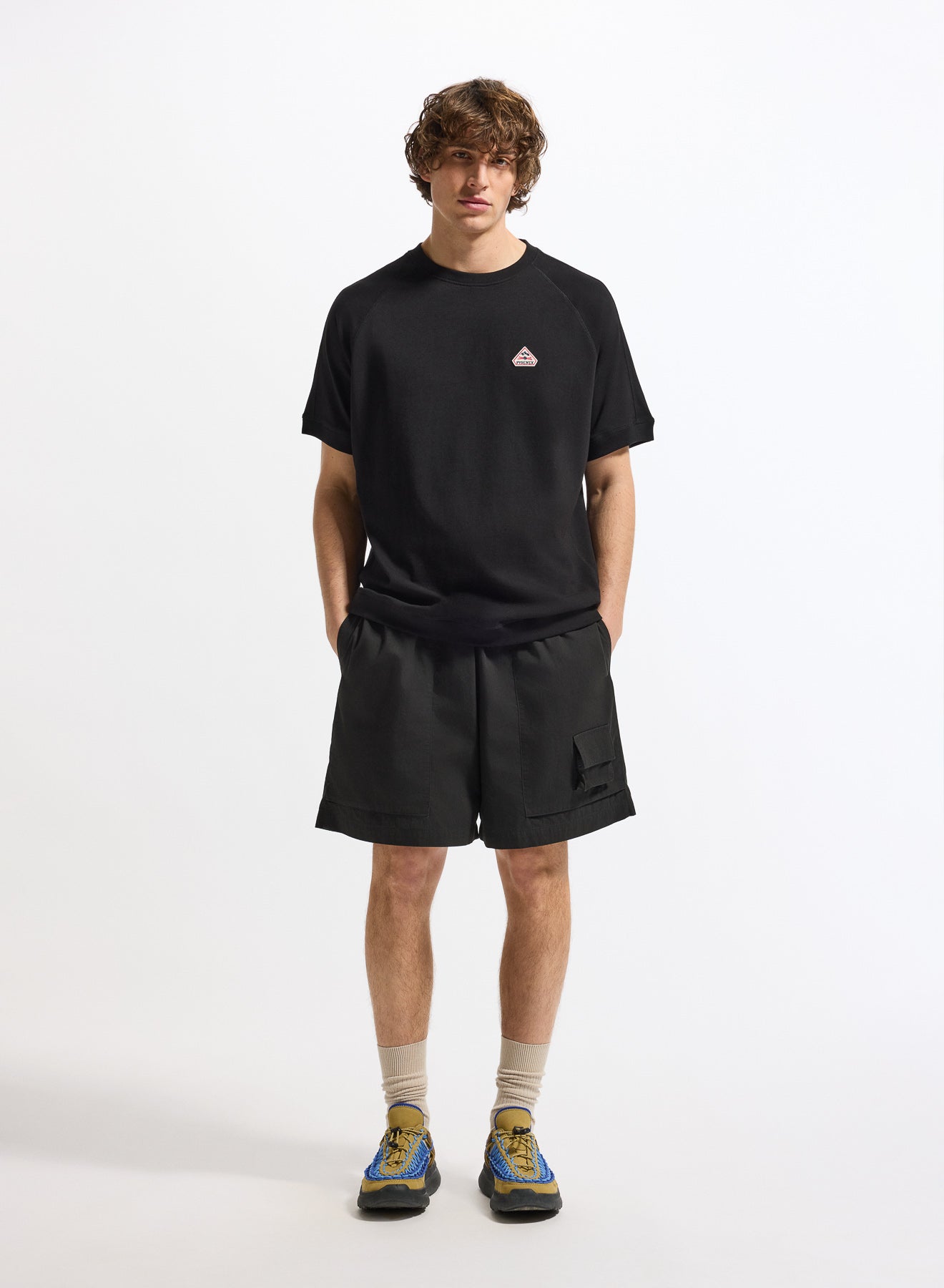 T-shirt épais en coton bio unisexe Pyrenex Peak noir-2