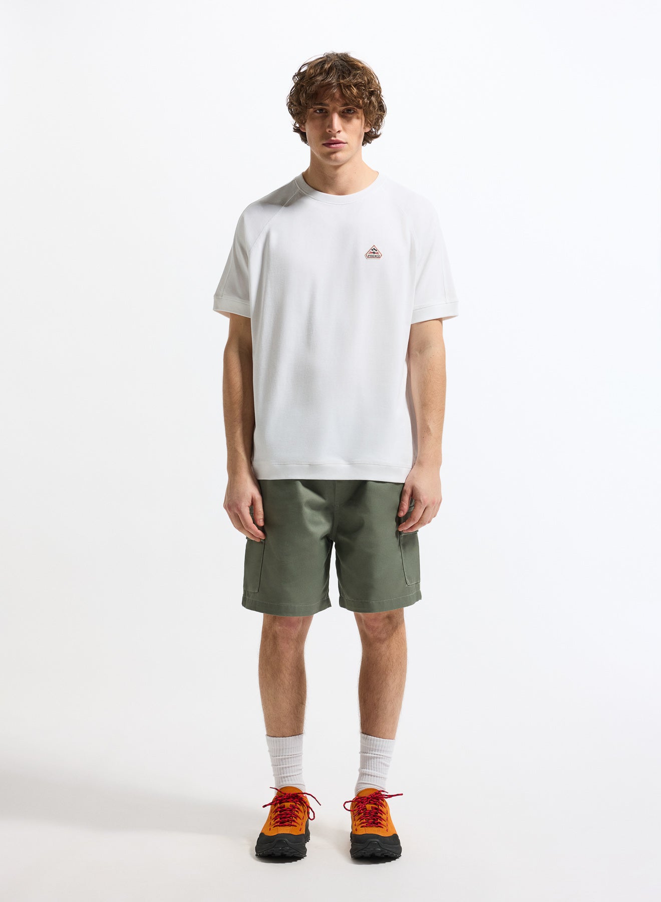 T-shirt épais en coton bio unisexe Pyrenex Peak blanc-2