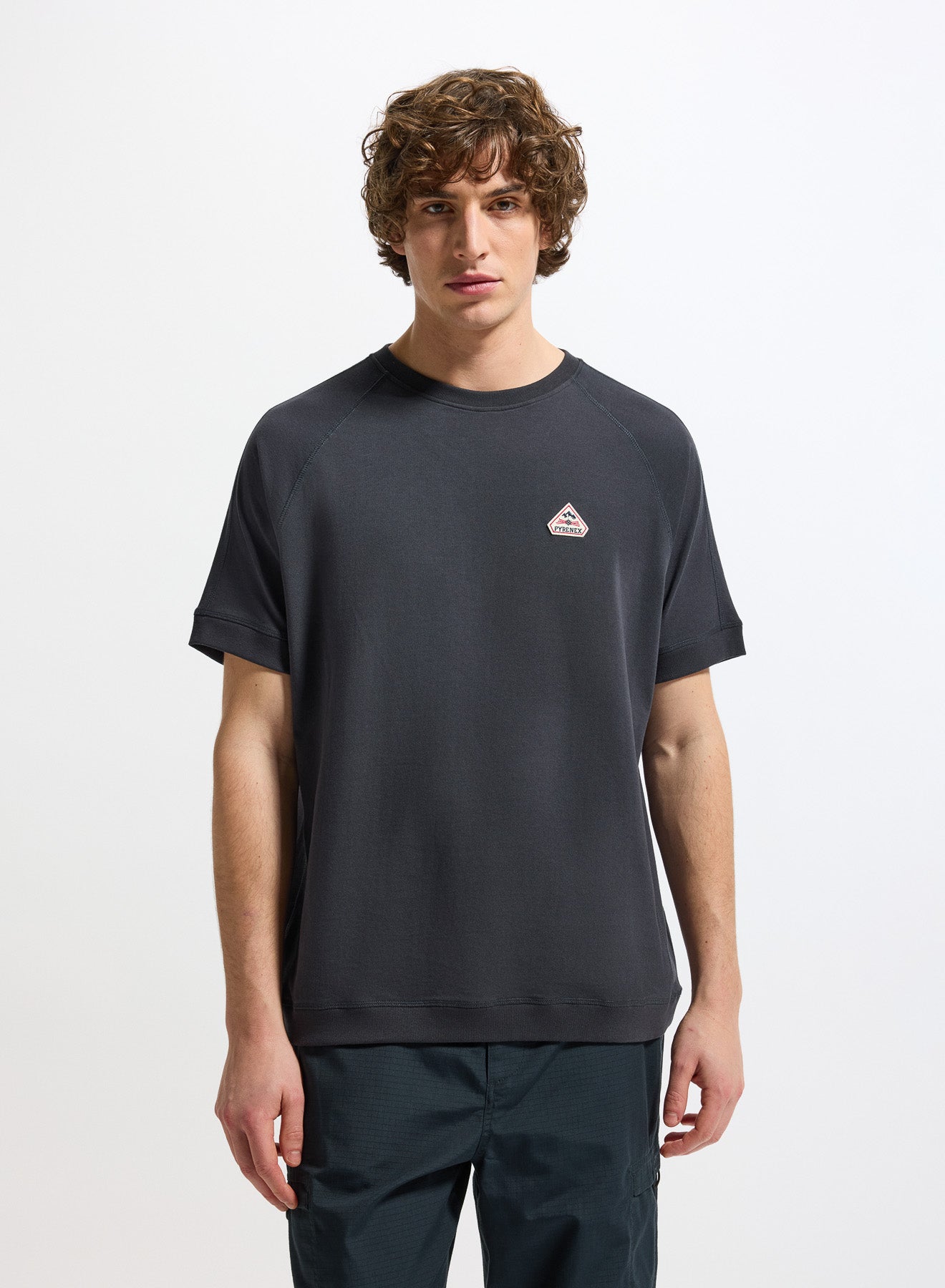 T-shirt épais en coton bio unisexe Pyrenex Peak bleu foncé homme