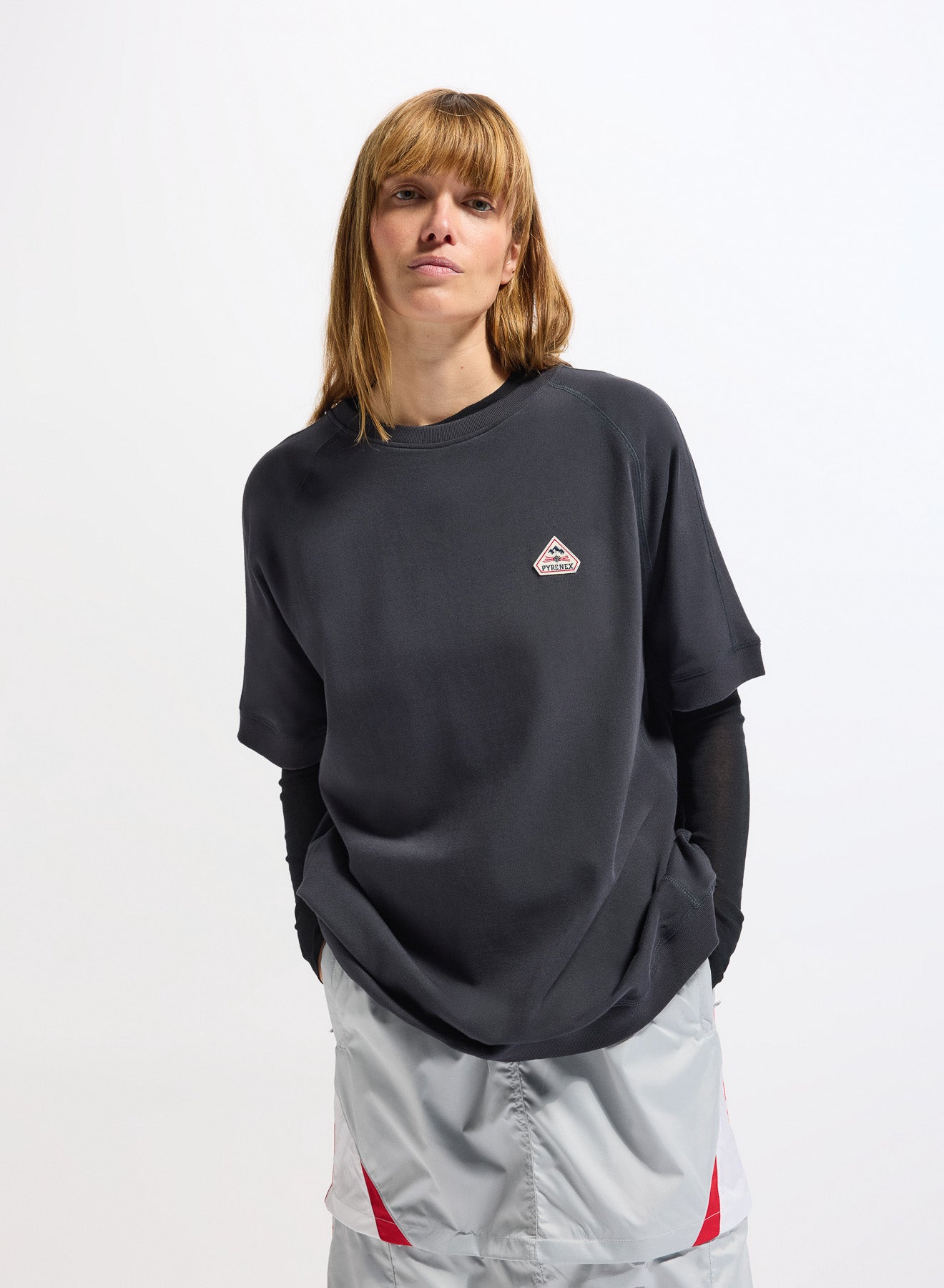 Pyrenex Peak unisex thick organic cotton T-shirt in dark blue-1