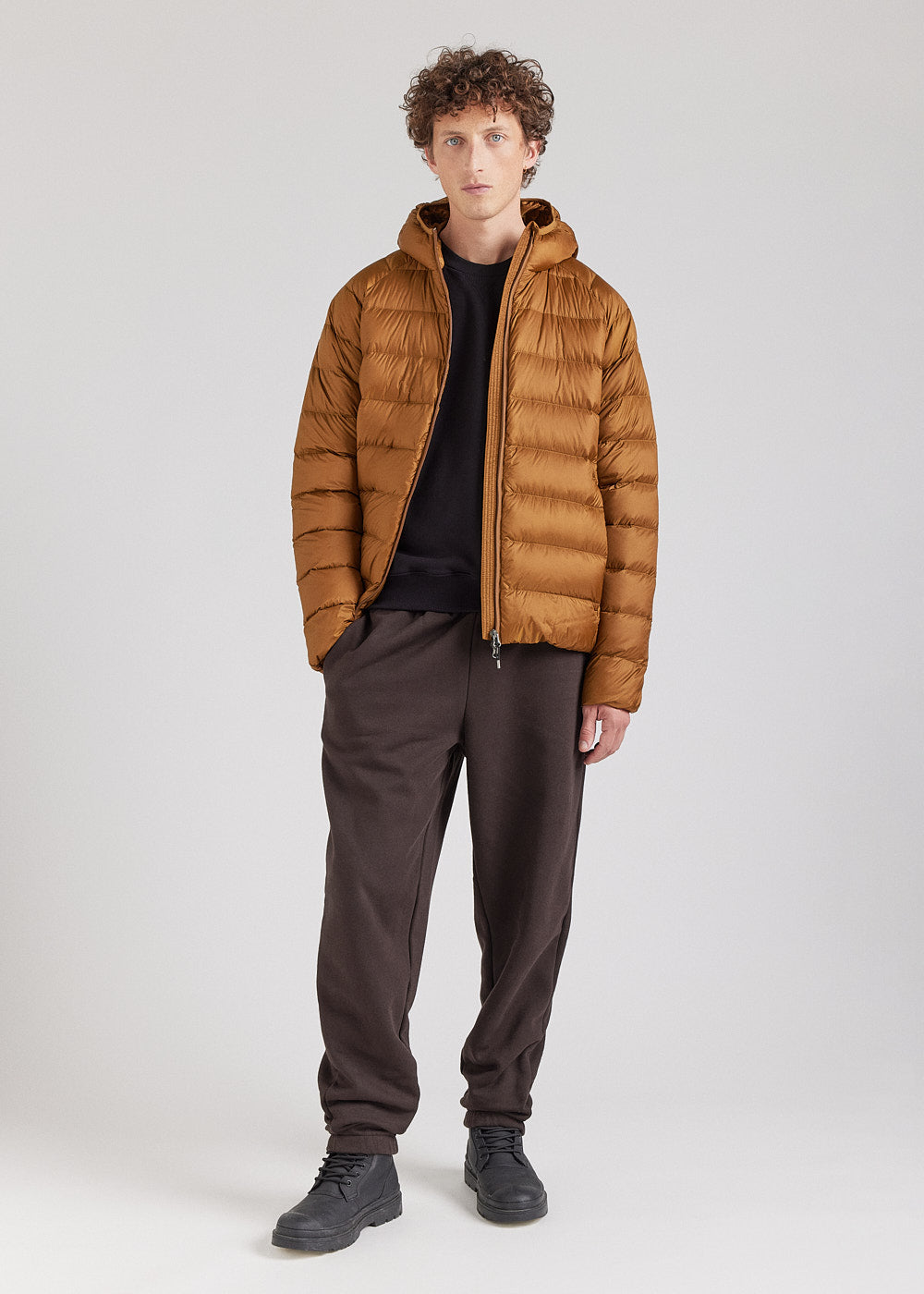 Brentiny Doudoune Noir A Capuche Homme Parka Fourrure Noir Parka