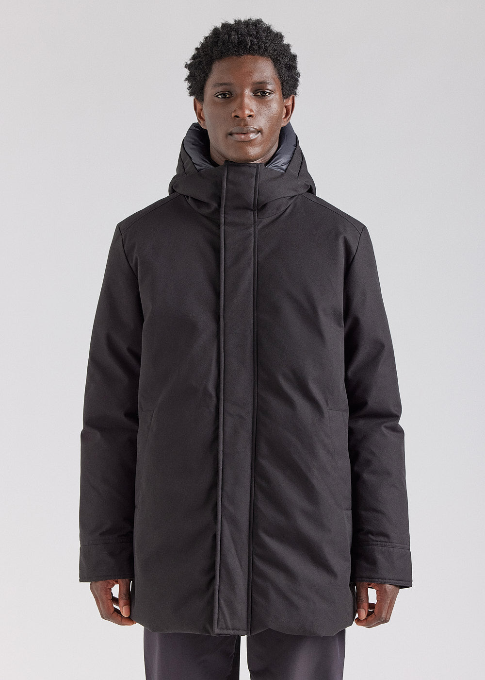 Pyrenex Balme Schwarzer Parka-Mantel für Herren-1