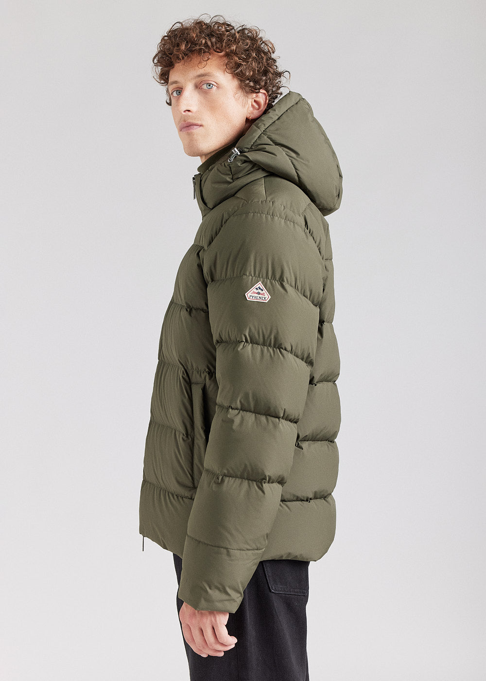 Pyrenex Spoutnic down jacket with removable hood deep-khaki-6