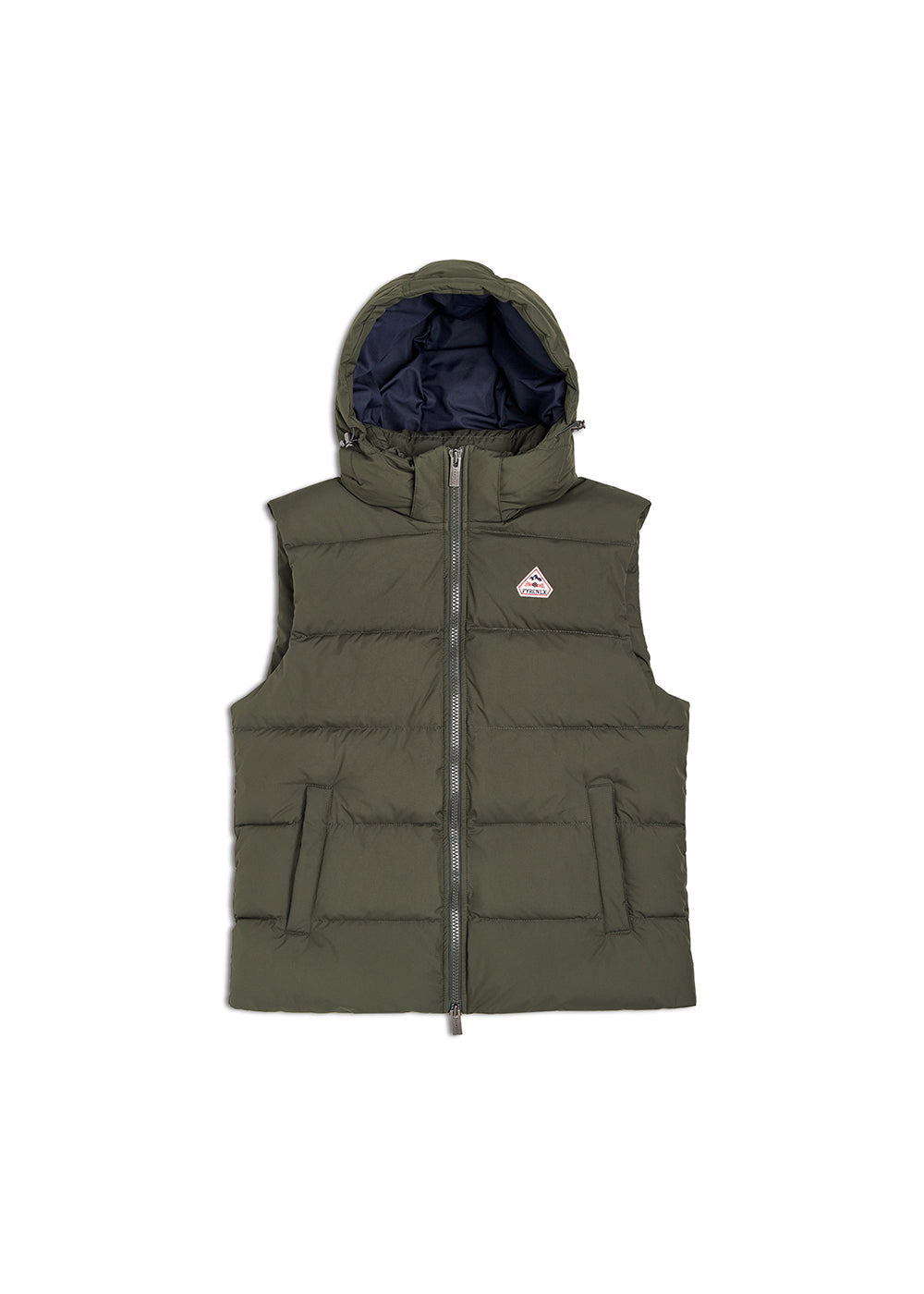 Pyrenex Spoutnic ärmellose Daunenjacke mit abnehmbarer Kapuze. Tiefes Khaki-8