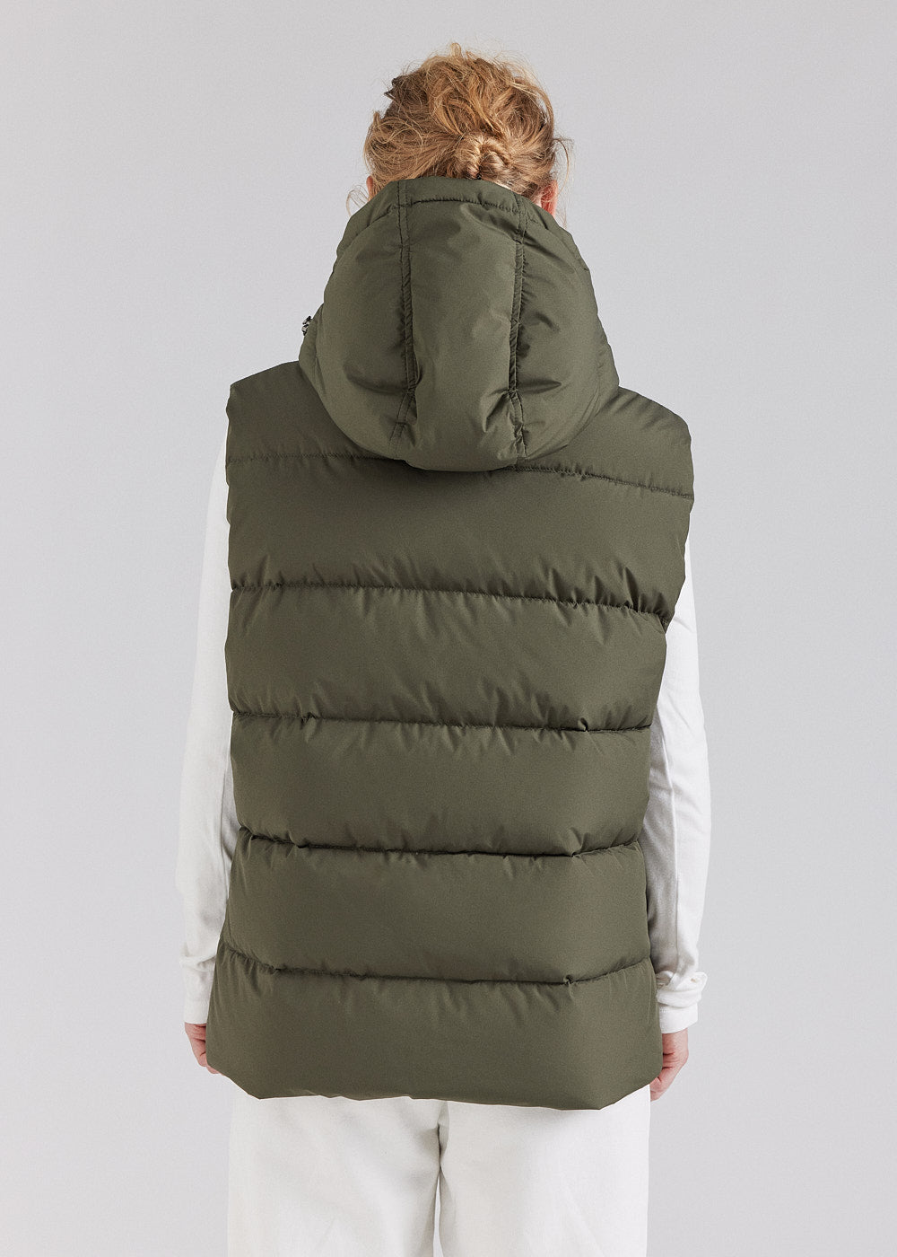 Pyrenex Spoutnic ärmellose Daunenjacke mit abnehmbarer Kapuze. Tiefes Khaki-7