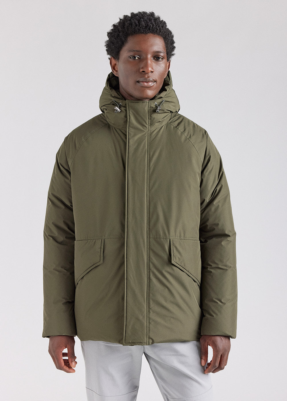 Mens khaki parka on sale