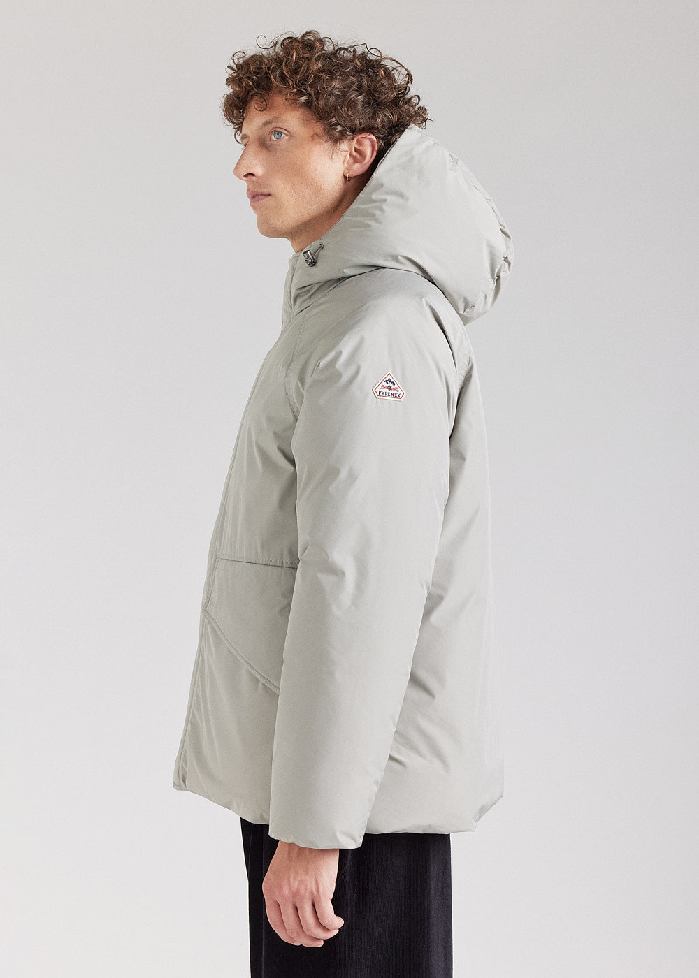 Parka courte homme Pyrenex Covert en duvet naturel Willow Grey-3