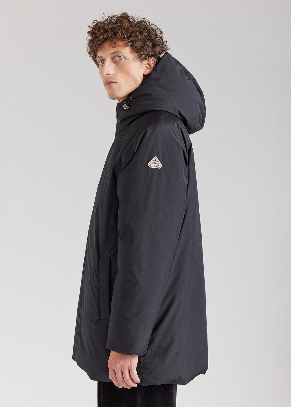 Parka à capuche homme spark black