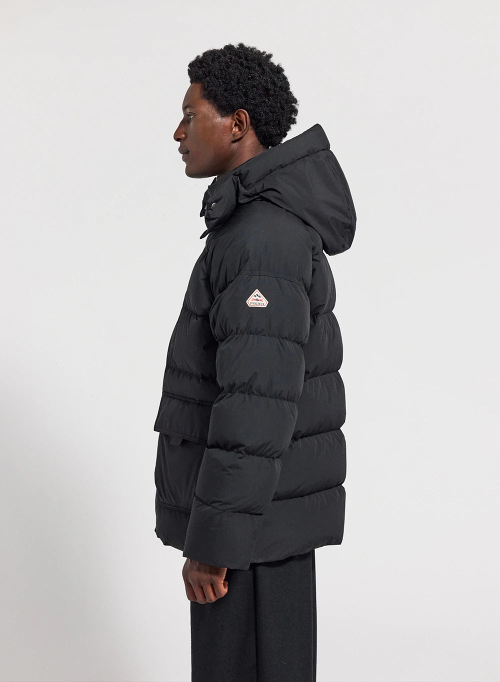 Winter-Daunenjacke für Herren aus Naturdaunen Pyrenex Voyager schwarz-3