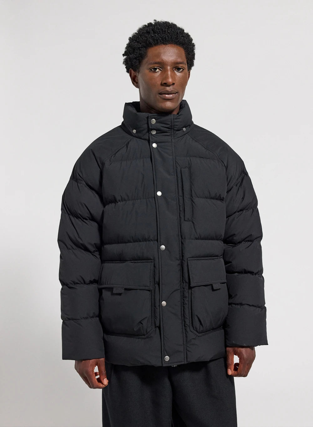Winter-Herren-Daunenjacke aus natürlichem Daunen Pyrenex Voyager schwarz