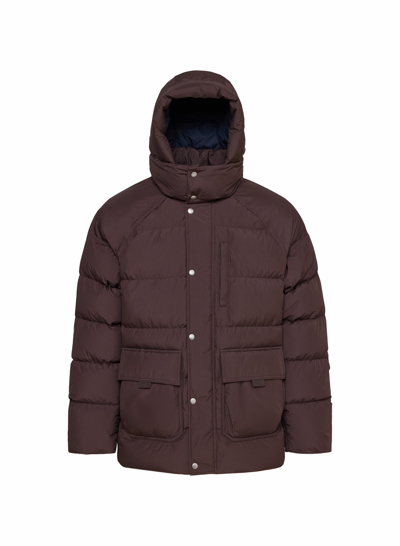Men's winter jacket in natural down Pyrenex Voyager dark brown-7