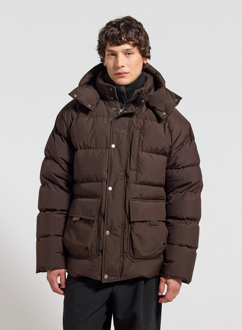 Doudoune hiver homme en duvet naturel Pyrenex Voyager marron foncé
