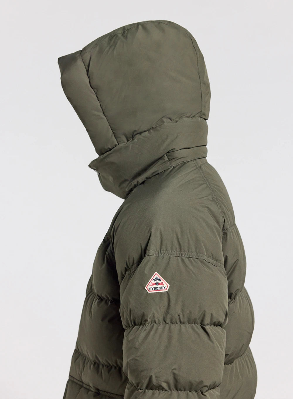 Pyrenex Voyager dark khaki men's winter down jacket in natural down-5