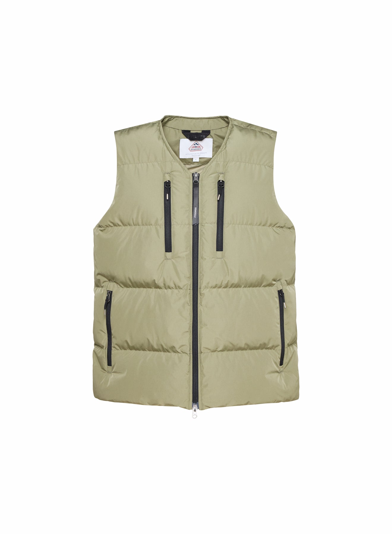 Ärmellose Herren-Daunenjacke Pyrenex Solace hellkhaki