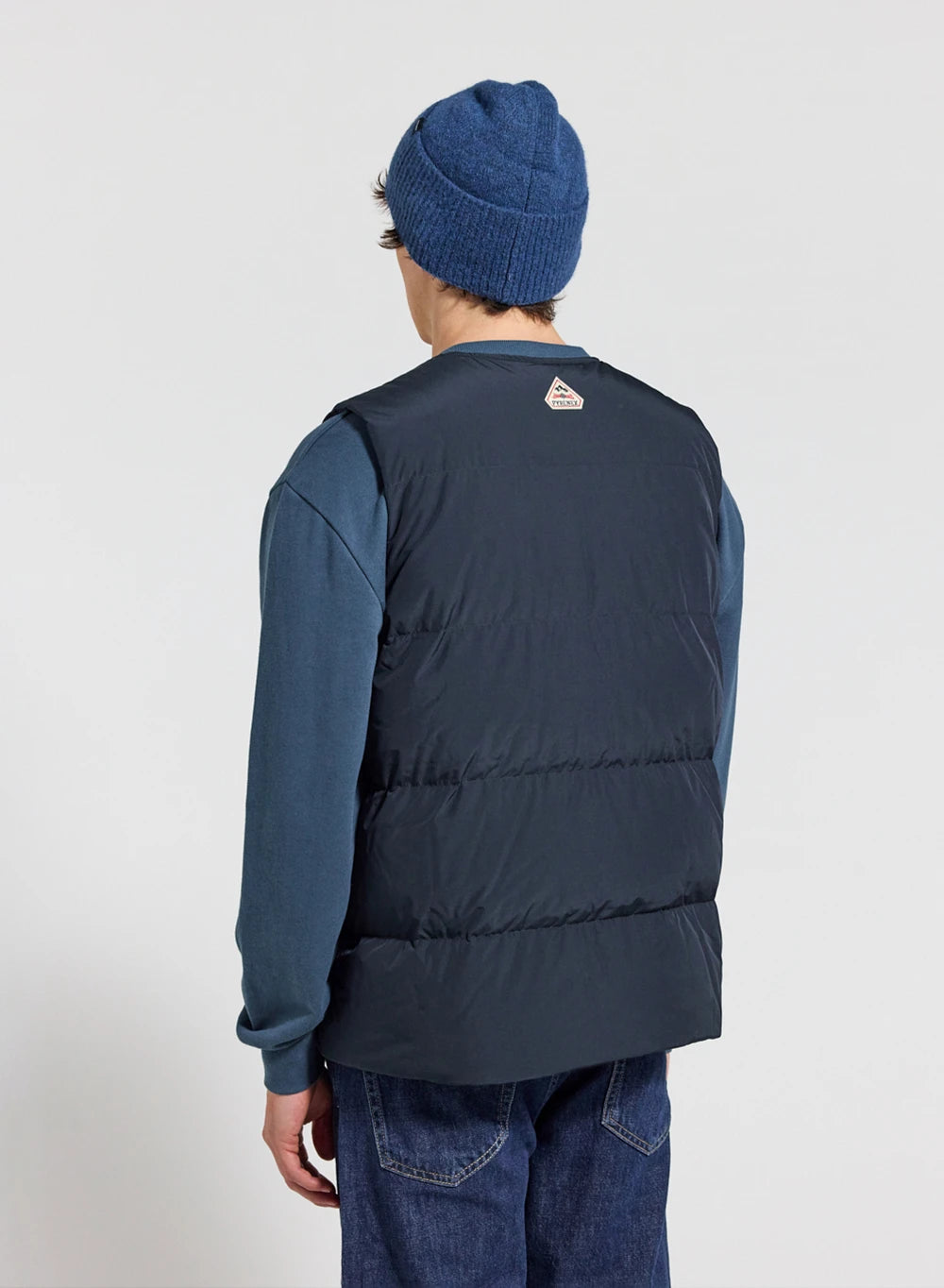 Leichte ärmellose Daunenjacke Herren Pyrenex Solace Dunkelblau-3